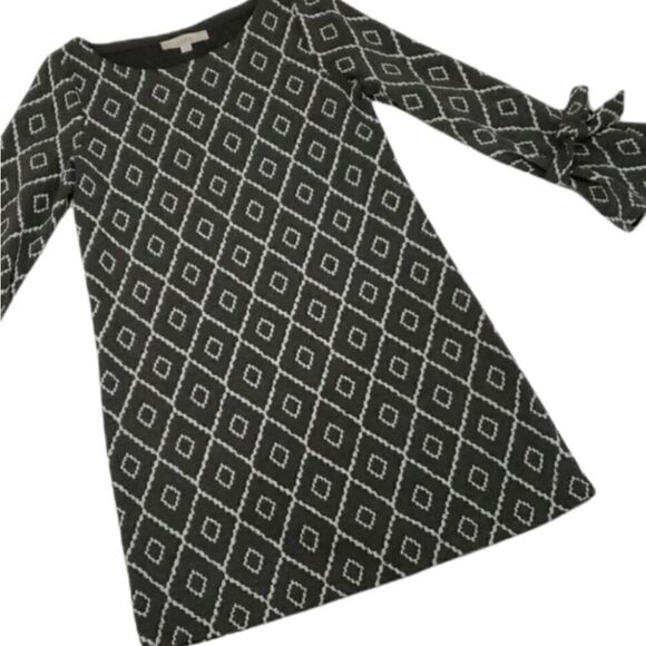 LOFT Geometric Print Long Sleeve Dress - Picture 5 of 5